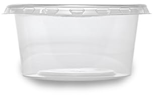 Inoverse 500 Stück Aufbewahrungsdosen, Dressingbecher mit Deckel 80 ml – Saucenbecher aus PP, Transparente Dip Dosen für to Go, Soßen Behälter, Degustationsbecher Feinkostbecher, BPA-frei