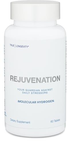 DRINK HRW Rejuvenation Molecular Hydrogen Water Tablets: 12 ppm H2, Patented, USA Made, IHSA-Certified Hydrogen & Magnesium Supplement. Supports Energy, Recovery, Cognitive Function (Unflavored, 60Ct)