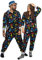 NOROZE Herren Jungen Spielen Onesie Anzug Trainingsanzug Unisex Kinder Pyjama Schlafanzug Alles in einem Overall Familie Jumpsuit Spieler Abstimmung Schlafanzüge Schlafanzug (M, Schwarz)