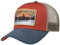 Stetson Canoe Trucker Cap One Size Herren - Mit Baumwolle - Größenverstellbar - Gefüttert mit Baumwolle - Mesh-Einsatz - Snapback-Verschluss - Kappe Sommer/Winter blau-rot One Size
