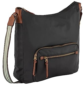 camel active Bari Damen Hobo Bag Schultertasche Mittelgroß Schwarz