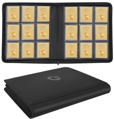 Qurhafoo Toploader Binder, top loader binder for cards, Holds 324 Toploaders, 9-pocket, card folders for trading cards or Sports Cards in 3 x 4'' Toploaders