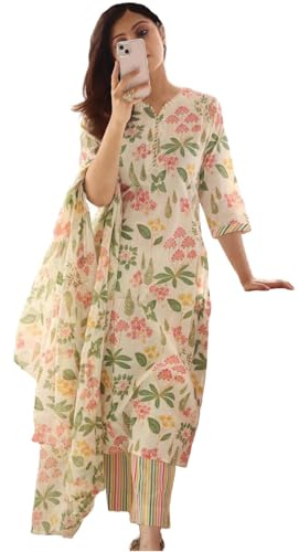 Aashita Creations Women's Kurta with Pant & Dupatta_412