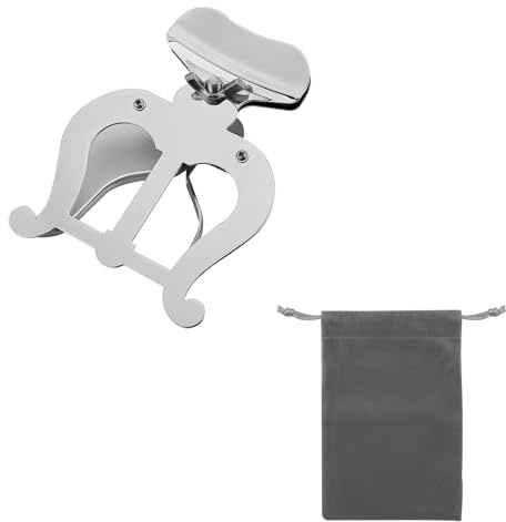 Trombone Marching Lyre Clip, Supporto a Morsetto in Argento con Borsa Portaoggetti Accessori per Strumenti Musicali Portatili per Praticare Principianti Marching Band