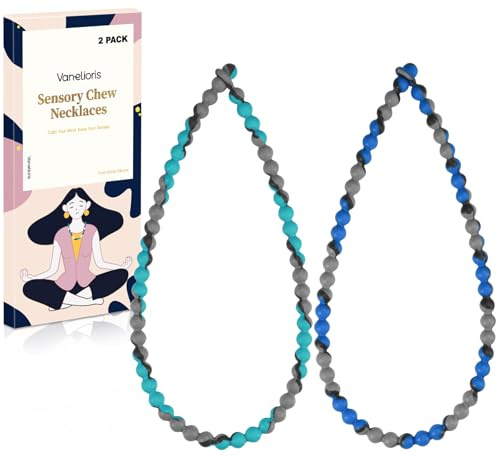 Colliers à mâcher pour enfants et adultes, collier sensoriel à mâcher pour les ongles, collier en silicone pour autisme, TDAH, SPD, jouets à mâcher oraux pour garçons et filles