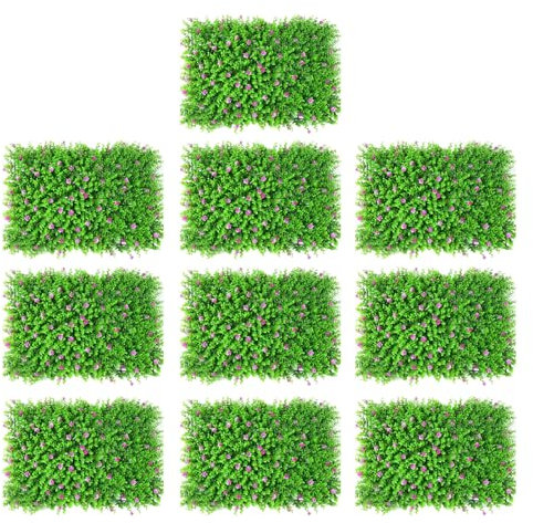 Fazvncv Tapete de seto de boj artificial decorativo con flor para transformación de habitación y jardín