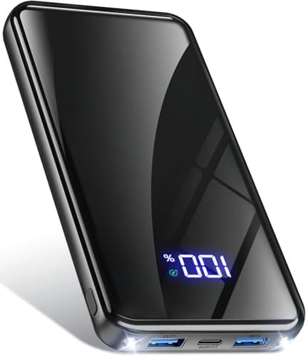 Power Bank, Caricatore Portatile Powerbank 10000 mAh, Ingresso e Uscita USB-C, Ricarica Rapida con Torcia, PD 3.0 QC 4.0, Batteria Cellulare Compatibile con iPhone 16 15 14 13 12 e Galaxy, Xiaomi