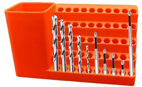 SVCEQZE Organizador De Almacenamiento Para Brocas,Organizador Resistente para Brocas Hexagonales - Soporte para Accesorios de Herramientas en Panel para Taller Garaje Sótano