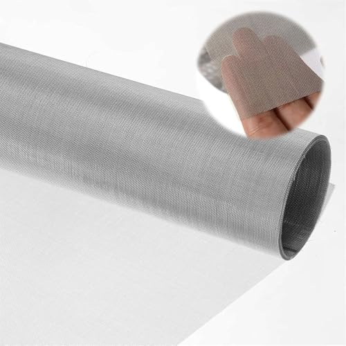 PISTISJACK 40 x 200CM Grille Métallique Fine,Moustiquaire en Acier Inoxydable,Fiilet anti Insecte Grillage Voliere pour Jardin, Clôture d'animaux, Clôture de Jardin, Décoration D'intérieur