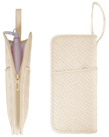 SITHON Soporte y tapete para Rizador de Pelo, Resistente al Calor, Bolsa de Viaje Portátil para Herramientas Calientes, Organizador para Rizadores, Planchas Planas, Alisadores de Cabello