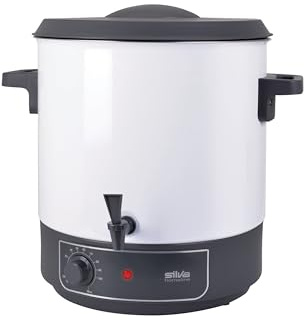 Silva Homeline HG-E 290 - Máquina 2 en 1 para conservas y bebidas calientes, 29 L de volumen, 23,5 l de capacidad, termostato 40 – 110 °C, 1800 W, grifo de salida, rejilla, protección contra