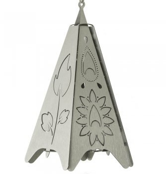 Colours in Motion Inner Light Edelstahl Pyramide India - für LED-Teelichter oder Räucherkegel - 90x90x185mm - wetterfest (India)