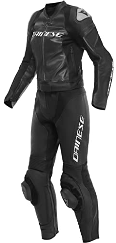 Dainese Mirage 2-Teiler Damen Motorrad Lederkombi, schwarz/weiß, 44
