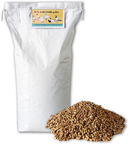 C6 / Un Aliment pour Pigeons aux Huiles Essentielles ; 1 Paquet de 10Kg ; Alimentation Vergerio ; Nourriture pour Oiseaux; Granulés pour Pigeons, Pigeons de Toutes espèces, Florentin, Voyageur, etc..