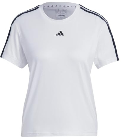 adidas Femme AEROREADY Train Essentials 3-Stripes Tee, White/Black, XL