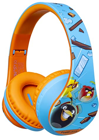 PowerLocus Auriculares para niños, Auriculares Bluetooth para niños, con 85DB Volumen Limitado, Plegable, con Micrófono, Micro SD Slot, Cascos Inalámbricos y con Cable, con Estuche