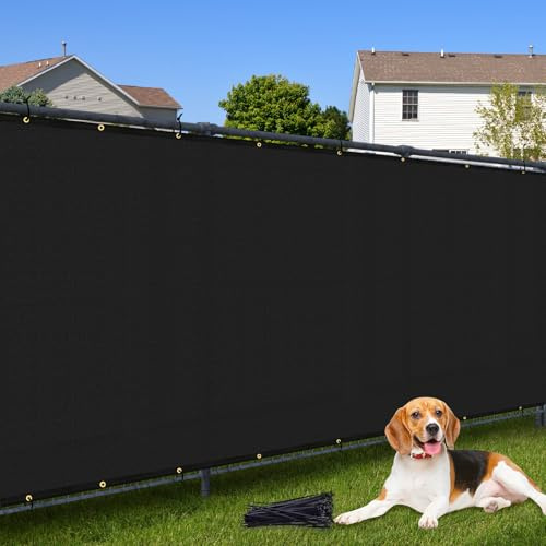 Cisvio 4ft x50ft Privacy Screen Fence 90% Blockage Heavy Duty Protective Covering Mesh Fencing for Outdoor Patio Pool Balcony Black