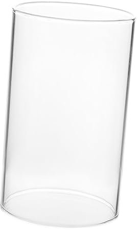 Cabilock Portacandela in vetro per candela, senza fondo, portacandela, paralume in vetro decorativo, decorazione per capelli lisci