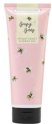 Heathcote & Ivory Shower Gel 250ml, Rose and Honey Fragrance, Moisturiser, Hydrating Glycerin, Travel Size, Vegan and Cruelty Friendly, Beauty Gift For Her, Busy Bee's Vegan Honey