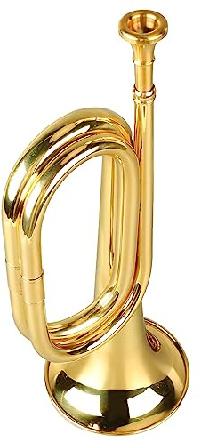 Military Style Trumpet C Key Brass, Professional Beginner Trumpet with Mouthpiece, Easy to Play for Students & Musicians (Gold)