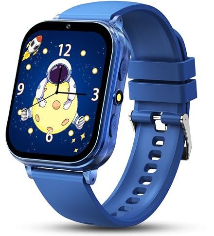 KALINCO Montre Connectée Enfant, 1,83 Smartwatch avec Caméra HD/Lecteur de Musique vidéo/Livre Audio/Carte D'étude/13 Formation D'habitudes/Calculatrice, Cadeau pour Fille Garcon Femmes 5+ Ans