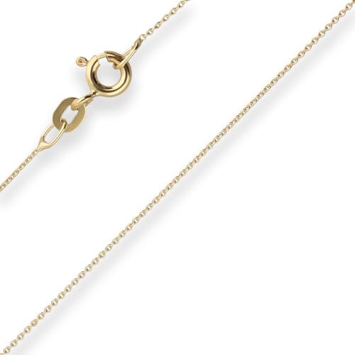 0,8mm Rund-Ankerkette Goldkette Collier Halskette aus 333 Gold Gelbgold 40cm