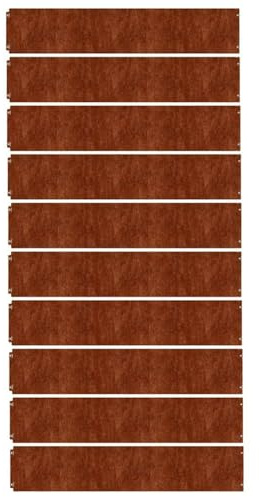 Homgoday Rabattkanter 10 st. 20 x 103 cm flexibel cortenstål gräsmatta, trädgård modell 821894