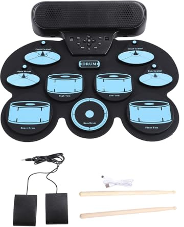 Elektronisk Trumdyna, Handrullad Trumdyna 9 Pads Roll Up Pad för Barn