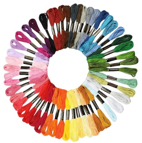 Embroidery Thread, Embroidery Yarn, Colorful Cotton String, Soft Strong Floss for Decorating Repairing, 100 Skeins Versatile Ideal for Quilting Projects Beginners and Experts
