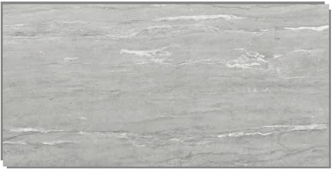 IZODEKOR SPC Panneau mural aspect béton/pierre naturelle, gris, 60 x 120 cm, 1 pièce, résistant à l'eau, résistant à la chaleur, protection anti-éclaboussures, revêtement mural en PVC pour cuisine et