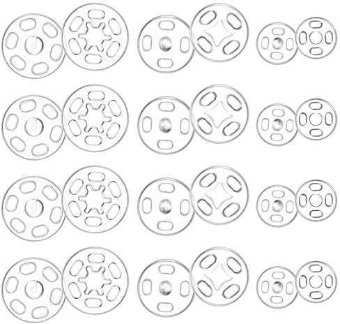 Ymapinc 150 broches transparentes para coser, broches redondos de plástico para camisas, ropa, pantalones, mochilas, costura, cierres de botón para chaquetas, trajes, jeans, uniformes, abrigos (7 mm