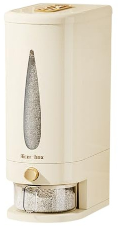 Dispensador de arroz, cubo hermético de almacenamiento de alimentos con tapa, dispensador de cereales y granos para el hogar, recipiente sellado para despensa de cocina, adecuado para arroz, alimentos