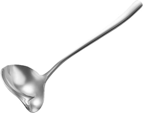 TOYANDONA Cuchara para Salsa de Acero Inoxidable con Diseño Único y Mango Ergonómico Cucharón Pequeño para Cocina Herramienta Resistente y Fácil de Limpiar para Lavavajillas para Servir