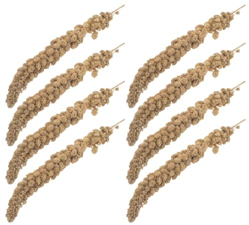 Hohopeti Hirse Leckerlis mit Schale für Wellensittiche Nymphensittiche Natürlicher Vogelsnack 500g Fördert Aktives Fressverhalten und Artgerechtes Training