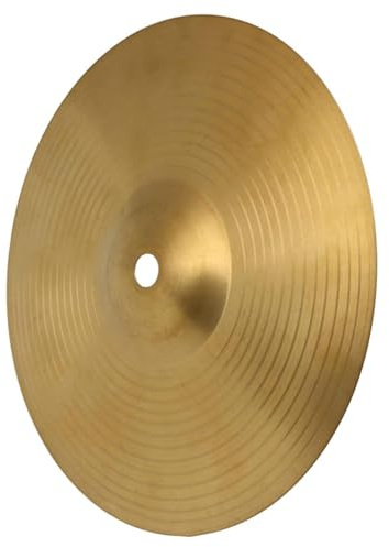 FewNvWa Platillo Tradicional Instrumento Platillo Práctica Platillo Batería Platillo Percusión con Aleación de Latón Duradera Acabado Pulido Adecuad, 8 pulgadas