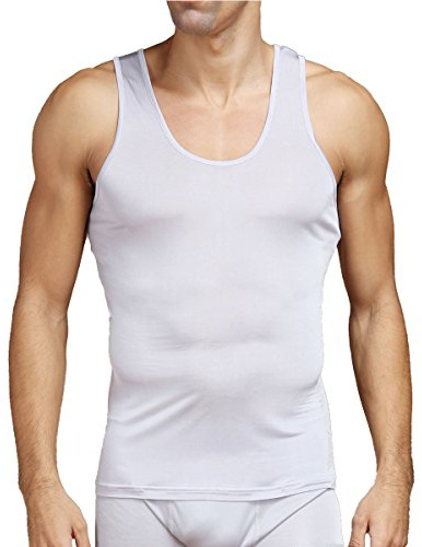 Paradise silke rent siden stickad herrlinne solid US S M L