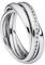 Heideman Ring Damen Trini aus Edelstahl Silber farbend poliert Damenring für Frauen Rollring Spielring Dreierring 64