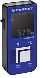 Laserentfernungsmesser 15 m ± 3 mm IP 54 PROMAT