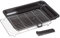 Invero Universal Vitreous Enamel Oven Cooker Grill Pan Tray with Steel Wire Rack and Single Detachable Handle (360mm x 245mm)