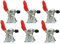 MINGZE Abrazadera de Palanca, Pequeño Horizontal Herramienta de liberación rápida Soporte Metal Horizontal Toggle Clamp Tool Rápido Vertical Palanca Antideslizantes (6 piezas GH-201 30kg)