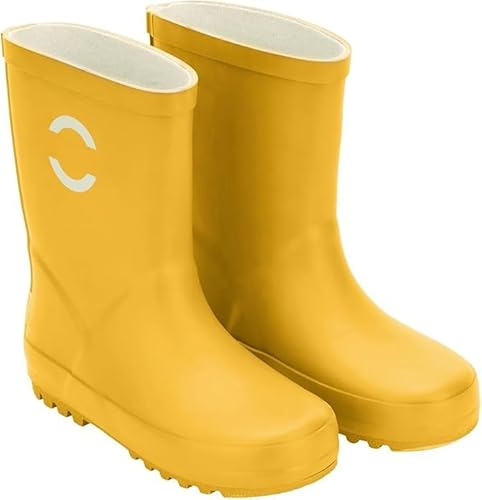 Mikk-line Gomma per bambino giallo girasole 25 | Stivali da Pioggia | Leggeri | Impermeabili | Scarpe da Pioggia stivale