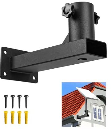 VANROUG L Shaped Wall Mount Bracket for Satellite Dish and Antenna - Compact Roof Mount for Small Dishes