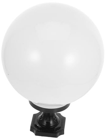 Kisangel Weiße Acrylkugel-leuchten Für Den Außenbereich Dekorativer Lampenpfosten Ersatzschirm Für -lampen Mit Stabilem Standfuß