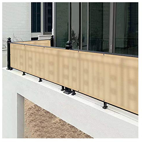 Frangivista Balcone per Protezione, Altezza 80/90/100 cm Resistente alle intemperie 90% Blocco HDPE per Cortile Esterno Muro Giardino Cortile, con Corda