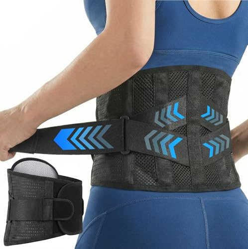 ANAMPION Fascia Lombare Posturale,Fascia Lombare Supporto Schiena Per Uomini E Donne Con Supporto Ergonomico,Tessuto A Rete Ultra Fine,Fascia Elastica Lombare Regolabile (XXXL)