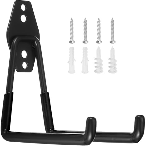 Nexarelle Wall Mounting High Velocity Floor Bracket 5.1x2.4 Black | Multifunctional Wall Mount Floor Fan Hook Hanger Kit for Household Warehouse Garage