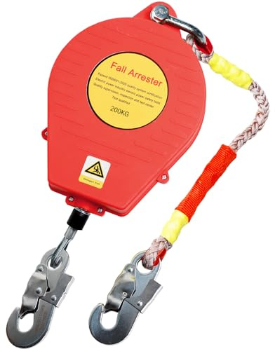 BOVDC Arnes Linea de Vida Retractil Tejado 200 kg 10m/15m/20m(1pc,15m)
