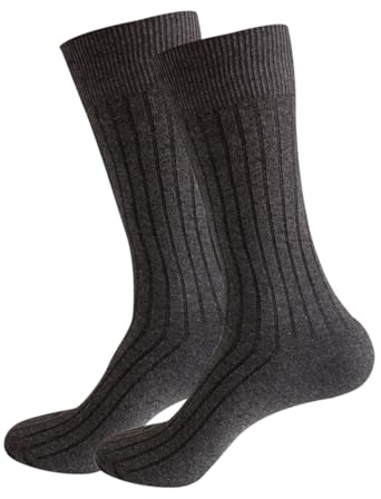 Generisch Calzini per costume tradizionale bavarese, calzini corti a maglia, calzini per Oktoberfest con pantaloni in pelle, 1 paio (39 50), grigio scuro, 24-26cm