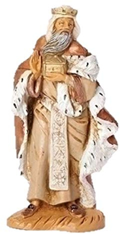 Fontanini by Roman Inc., King Melchior, 5 Collection, Nativity Figure and Accessories, Hand Sculpted and Painted