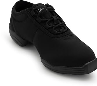 Capezio womens Canvas Sneaker dance shoes, Black, 10.5 US
